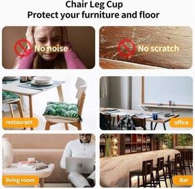 img 2 attached to 🪑 36-Pack Silicone Chair Leg Caps – Chair Leg Floor Protectors for Hardwood Floors, Furniture, and Chairs - Prevents Floor Scratches, Reduces Noise