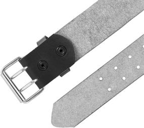 img 1 attached to Double Prong Heavy Leather Grommet Men's Accessories and Belts