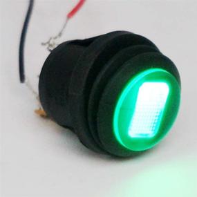 img 1 attached to Twidec/2Pcs 12V Waterproof Round Rocker Toggle Switch SPST 3 Pins ON/Off Control Car Or Boat With Green And Red LED Light KCD1-5-101NW-RG