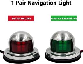 img 2 attached to ⛵ Obcursco LED Navigation Lights Deck Mount: Ultimate Marine Sailing Lights for Bow Side, Port, Starboard - Perfect for Pontoons, Chandlery Boat, Yacht, Skeeter - DC 12V