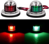 ⛵ obcursco led navigation lights deck mount: ultimate marine sailing lights for bow side, port, starboard - perfect for pontoons, chandlery boat, yacht, skeeter - dc 12v логотип