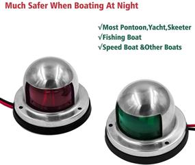img 3 attached to ⛵ Obcursco LED Navigation Lights Deck Mount: Ultimate Marine Sailing Lights for Bow Side, Port, Starboard - Perfect for Pontoons, Chandlery Boat, Yacht, Skeeter - DC 12V