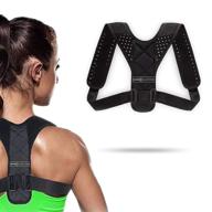 🌟 effective posture corrector for women and men - comfy and discreet under clothes with fully adjustable spinal brace for neck, shoulder, and back pain relief - say goodbye to slouching! логотип