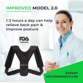 img 3 attached to 🌟 Effective Posture Corrector for Women and Men - Comfy and Discreet Under Clothes with Fully Adjustable Spinal Brace for Neck, Shoulder, and Back Pain Relief - Say Goodbye to Slouching!