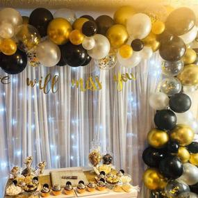 img 1 attached to 🎈 50-Piece Pack of Black Balloons: Ideal for Graduation Parties, Birthdays, and Helium Decorations