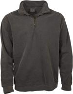cozy & stylish: comfort colors men's adult 1/4 zip sweatshirt, style 1580 logo