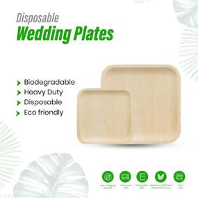 img 1 attached to Palm Plates Disposable Dinnerware Weddings