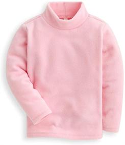 img 4 attached to Soft Unisex Fleece Shirts with High Collar for Kids from Mud Kingdom