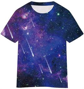 img 4 attached to Мягкие футболки с галактическим принтом для юношей Galaxy Soft 👕 с выведением влаги, созданные SAYM