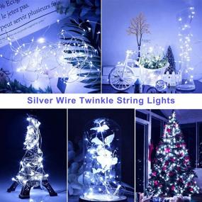 img 3 attached to Blingstar Fairy Lights 2 Pack 33ft 100 LED USB & Battery Operated Christmas Lights with Remote Control Timer - 8 Modes Firefly Lights - Cool White Fairy String Lights for Bedroom & Wedding Decor