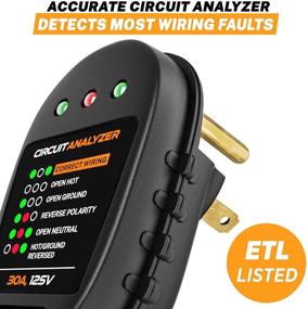 img 3 attached to ⚡ RV 30 Amp Circuit Analyzer Tester - Smart Diagnostic Chart, Indicator Lights - ETL Listed RV Circuit Analyzer 30 Amp