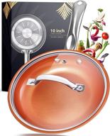 🍳 14-piece nonstick cookware set for kitchen - induction compatible pots and pans set, stainless steel with copper finish - ideal for cooking, baking, and more! logo