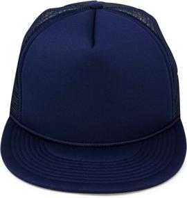 img 3 attached to DALIX Mesh Back Trucker Hat with Adjustable Snapback - Solid Two Toned Cap for S, M, L sizes