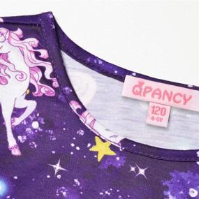 img 2 attached to 🦄 Winter Girls' Clothing and Dresses - Sleeve Cotton Unicorn Dresses