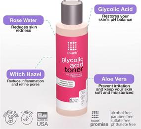 img 2 attached to 🌹 7% Glycolic Acid Toner: Rose Water & Aloe Vera - Effective Anti Aging Exfoliating Face Toner for Wrinkles, Dullness & Acne - Alcohol & Oil Free, 6 oz.