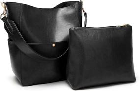 img 3 attached to Stylish and Spacious Designer Leather Shoulder Crossbody Handbags & Wallets for Women - Perfect for Satchels