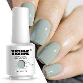 img 4 attached to 💅 Vishine Sage Gel Nail Polish 15ml Soak Off UV LED Gel Varnish, Long-Lasting DIY Salon Nail Art - 0.5 OZ