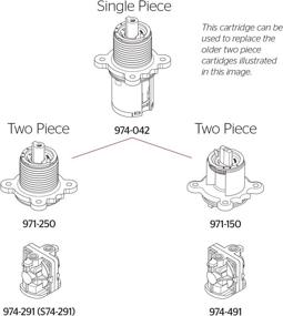 img 1 attached to Pfister 9740420: High-Performance Pressure Balanced Valve Cartridge Sub Assembly