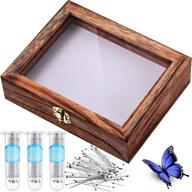 🦟 insect display case bug collection box: showcase your collection with a clear glass top логотип