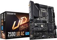 🖥️ материнская плата gigabyte z590 ud ac - atx с тройным m.2, pcie 4.0, usb 3.2 gen 2, беспроводной сетью intel-ac, 2,5 гбит/с lan (lga 1200, intel z590) логотип