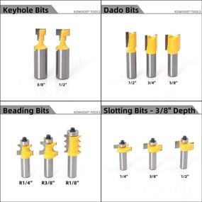 img 1 attached to 🛠️ Inch Shank Router Bits by KOWOOD: Premium Quality Tools for Precision Woodworking
