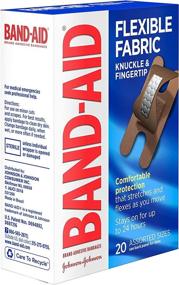 img 1 attached to 🩹 Johnson & Johnson Band-Aid Adhesive Bandages, Knuckle and Fingertip, 20 Count