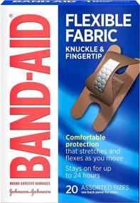 img 4 attached to 🩹 Johnson & Johnson Band-Aid Adhesive Bandages, Knuckle and Fingertip, 20 Count