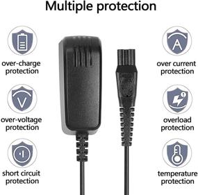 img 2 attached to ⚡ Power Supply Charging Cord for Philips Norelco HQ8505 Shaver Series - Norelco 7000, 5000, 3000, mg5750, mg7790, Razo, Aquatec, Arcitec, Multigroom, Beard Trimmer Adapter