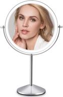 💄 rechargeable lighted makeup vanity mirror: 8 inch double sided, 10x magnification, 3 colors lighting, touch sensor dimming, 360 degree swivel, cordless design logo