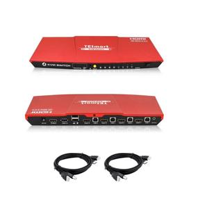 img 4 attached to TESmart HDMI 4K Ultra HD 4X1 HDMI KVM Switch 3840X2160@60Hz 4:4:4 With 2 Pcs 5Ft KVM Cables Supports USB 2