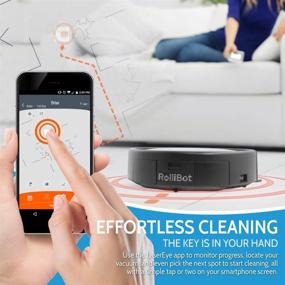 img 3 attached to 🤖 Highly Regarded ROLLIBOT LASEREYE Robot Vacuum with Advanced 3D Laser Mapping: Achieve Immaculate Floors, Detect Cliffs & Objects, App-Enabled 2D Map - Black