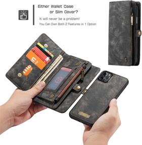 img 1 attached to 📱 Versatile iPhone 11 Pro Max Wallet Case: Zttopo 2-in-1 Leather Zipper Detachable Magnetic Case with 11 Card Slots, Money Pocket, and Screen Protector - Perfect for iPhone 11 Max 6.5 Inch!