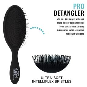 img 2 attached to 💆 Окончательная щетка для волос без усилий - Wet Brush Pro Detangle в черном цвете.