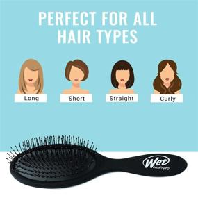 img 1 attached to 💆 Окончательная щетка для волос без усилий - Wet Brush Pro Detangle в черном цвете.