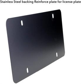 img 3 attached to 🔩 LFPartS Black Stainless Steel License Plate Backing Reinforce Plate (12"x6")