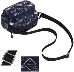 img 2 attached to 👜 Women's Girls' Kamo Crossbody Mini Bag Messenger Bags - Multi Pocket Casual Purse Handbag Cellphone Shoulder Bag