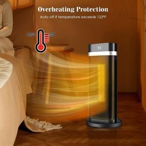 img 1 attached to 🔥 Portable Electric Space Heater with Thermostat for Indoor Use - Ideal for Office, Bedroom, and Small Spaces