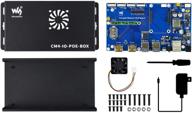 waveshare cm4 poe mini-computer includes compute module 4 poe board and metal case with cooling fan (no cm4) logo