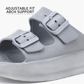 img 1 attached to 👞 Top-notch STQ Support Sandals: Double Buckle Men's Shoes and Athletic Footwear