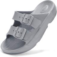 👞 top-notch stq support sandals: double buckle men's shoes and athletic footwear logo