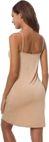 img 2 attached to 👗 Effortless Comfort: EaseWay Women's Basic Adjustable Spaghetti Strap Cami Under Mini Dress