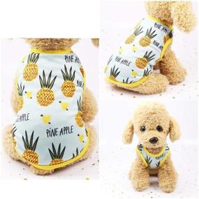 img 2 attached to Yikeyo Set of 2 Small Dog Clothes for Summer - Hawaiian Shirt for Boy and Girl Dogs - Pet Puppy Tshirts with Cute Fruit Banana Pineapple Patterns - Ideal for Chihuahua, Yorkie - Stylish Outfits