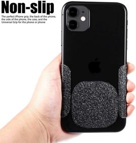 img 1 attached to 📱 Transparent Cell Phone Grip Tape - Set of 4 Rubberized Anti-Slip Safety Pads for Phones, Gaming Cases, and More - Adhesive Non-Slip Stickers, 5 by 7.8 Inches