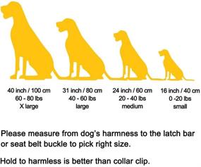 img 1 attached to ACBungji Car Pet Seat Safety Belt: Heavy Duty Harness with No-Chew Leash & Stainless Steel Latch Buckle for Small, Medium, and Large Cats and Dogs - Including Coated Isofix Connector