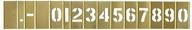 🔢 шаблоны с цифрами 4 дюйма с замковым соединением - набор для окрашивания адреса deezio curb stencil kit (15 штук), латунный материал для повышенной прочности логотип