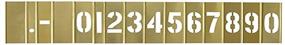 img 3 attached to 🔢 4-inch Interlocking Numbers Stencils - Deezio Curb Stencil Kit for Address Painting (15 Piece Set), Brass Material for Enhanced Durability