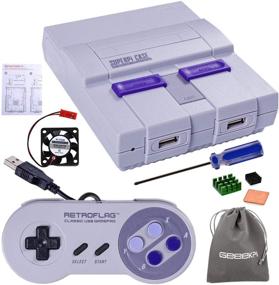 img 4 attached to 🎮 Enhanced Retroflag SUPERPI CASE UCase NESPI CASE SNES Case with Power & Reset Buttons, Raspberry Pi Heatsink Fan, and Flannel Bag for RetroPie Raspberry Pi 3 B+ & Raspberry Pi 3/2 Model B/B+