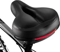 bluewind ultra-comfort bicycle seat, wide bike seat replacement with dual shock absorbing ball, memory foam gel seat, and mounting wrench logo