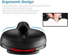 img 2 attached to BLUEWIND Ultra-Comfort Bicycle Seat, Wide Bike Seat Replacement with Dual Shock Absorbing Ball, Memory Foam Gel Seat, and Mounting Wrench