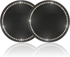 img 4 attached to JUSTTOP Universal Rhinestone Interior Accessories Black